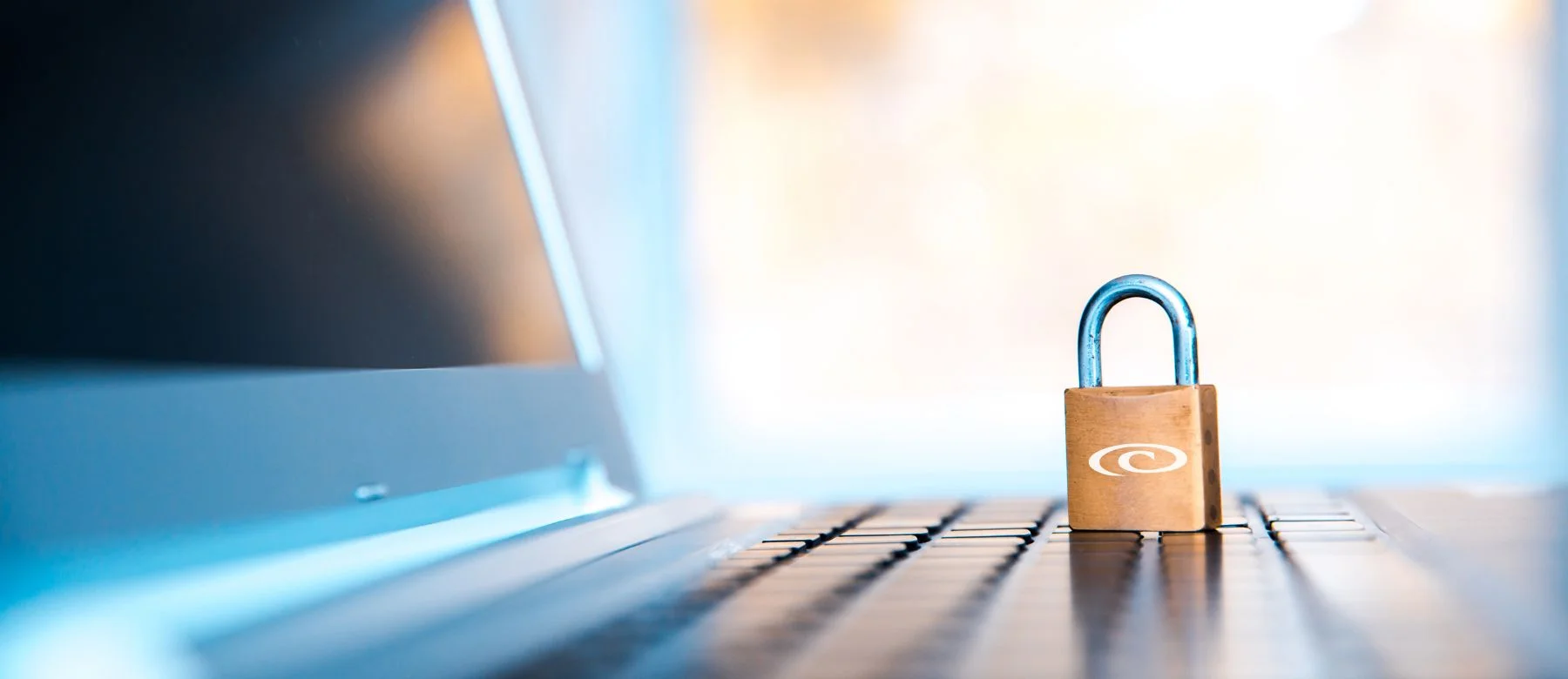 Computer screen with a lock